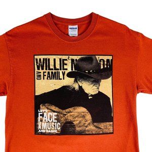 Willie Nelson And Family Shirt Men's Medium Let's Face The Music And Dance